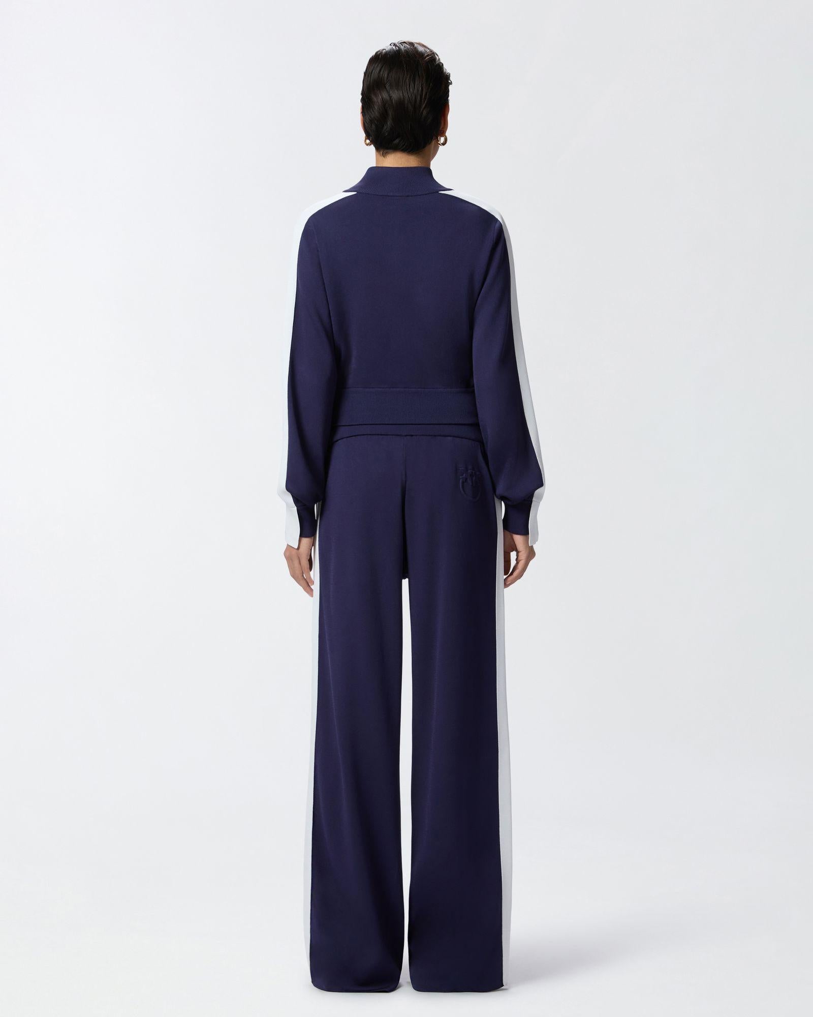 Felpa con zip in tessuto piquet 104738-A2FQ EZ1 PINKO 
