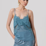 Top con inserto in pizzo FQ26ST2002W41201 C33 FRACOMINA 