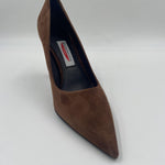 Dècolletè in pelle scamosciata 2470 CIOCCOLATO SPAZIO MODA 