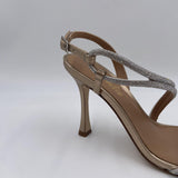 Sandalo alto con strass