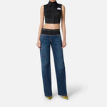 Camicia cropped con papillon - Elisabetta Franchi CA10556E2 110 ELISABETTA FRANCHI 