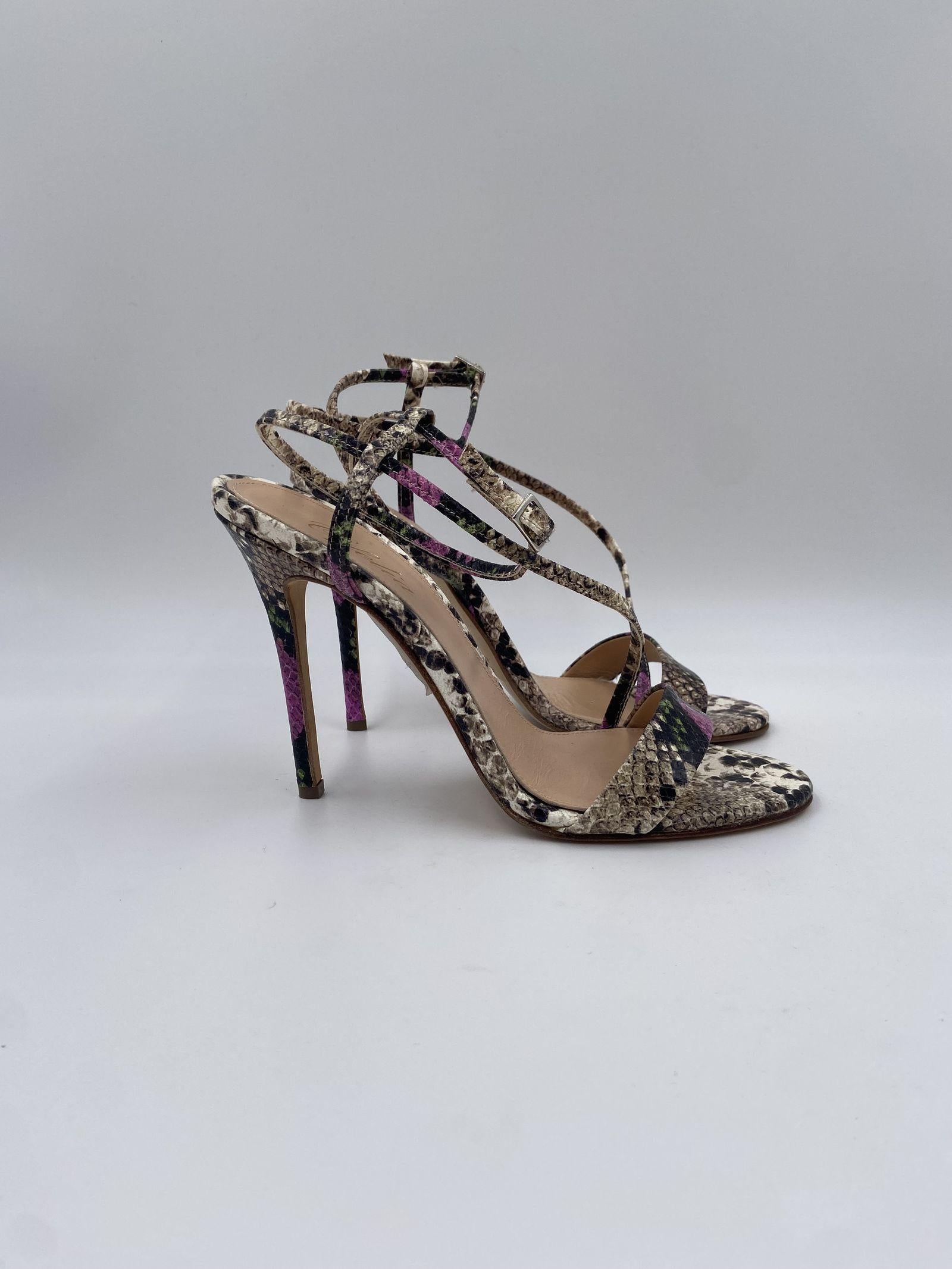 Sandalo pitonato 1090 FUXIA OFELIA 