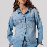 Camicia over in denim FP26ST6031D45003 062 FRACOMINA 