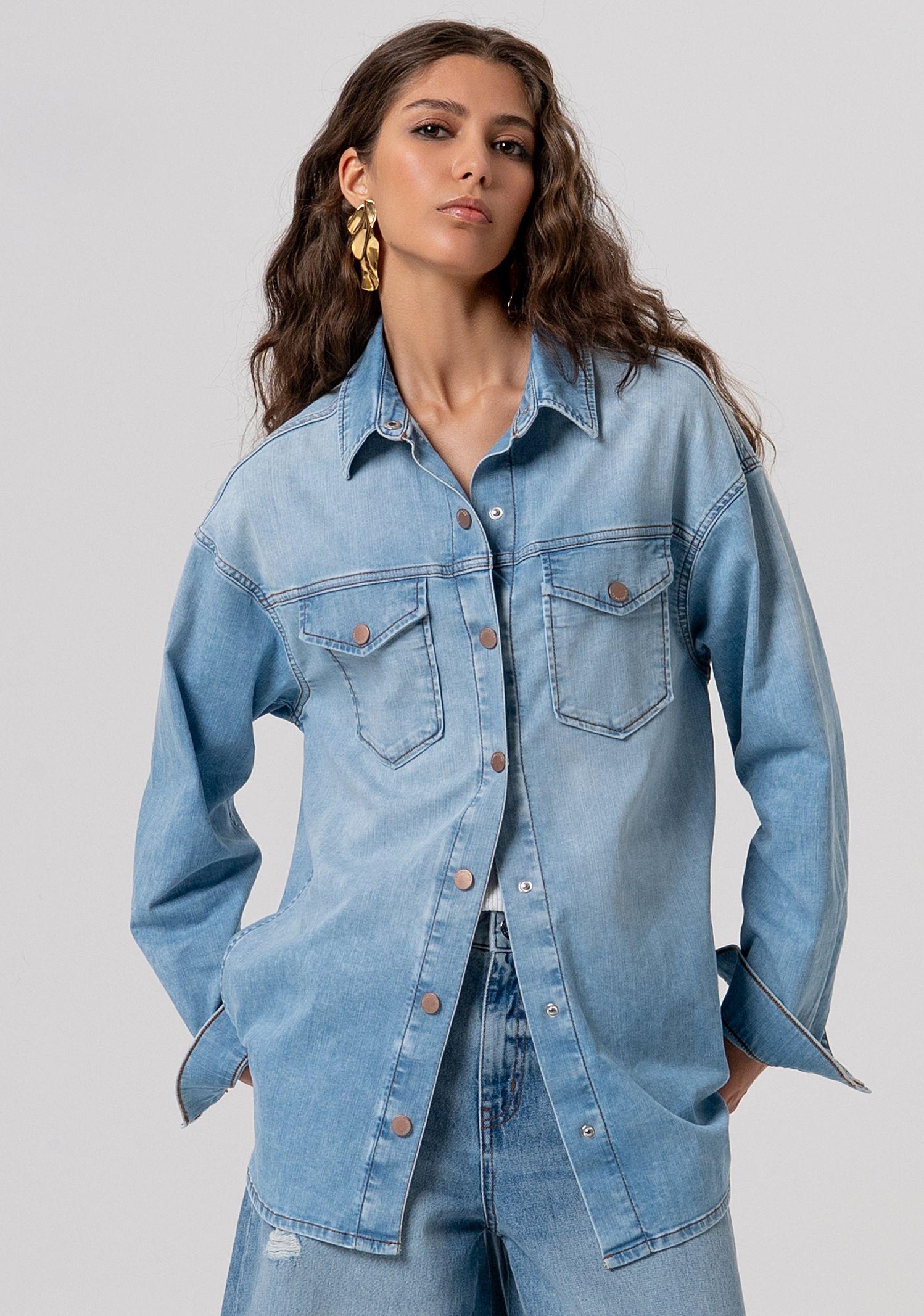 Camicia over in denim FP26ST6031D45003 062 FRACOMINA 