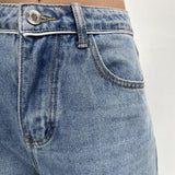 Jeans vita alta e gamba larga