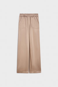 Pantalone largo in raso