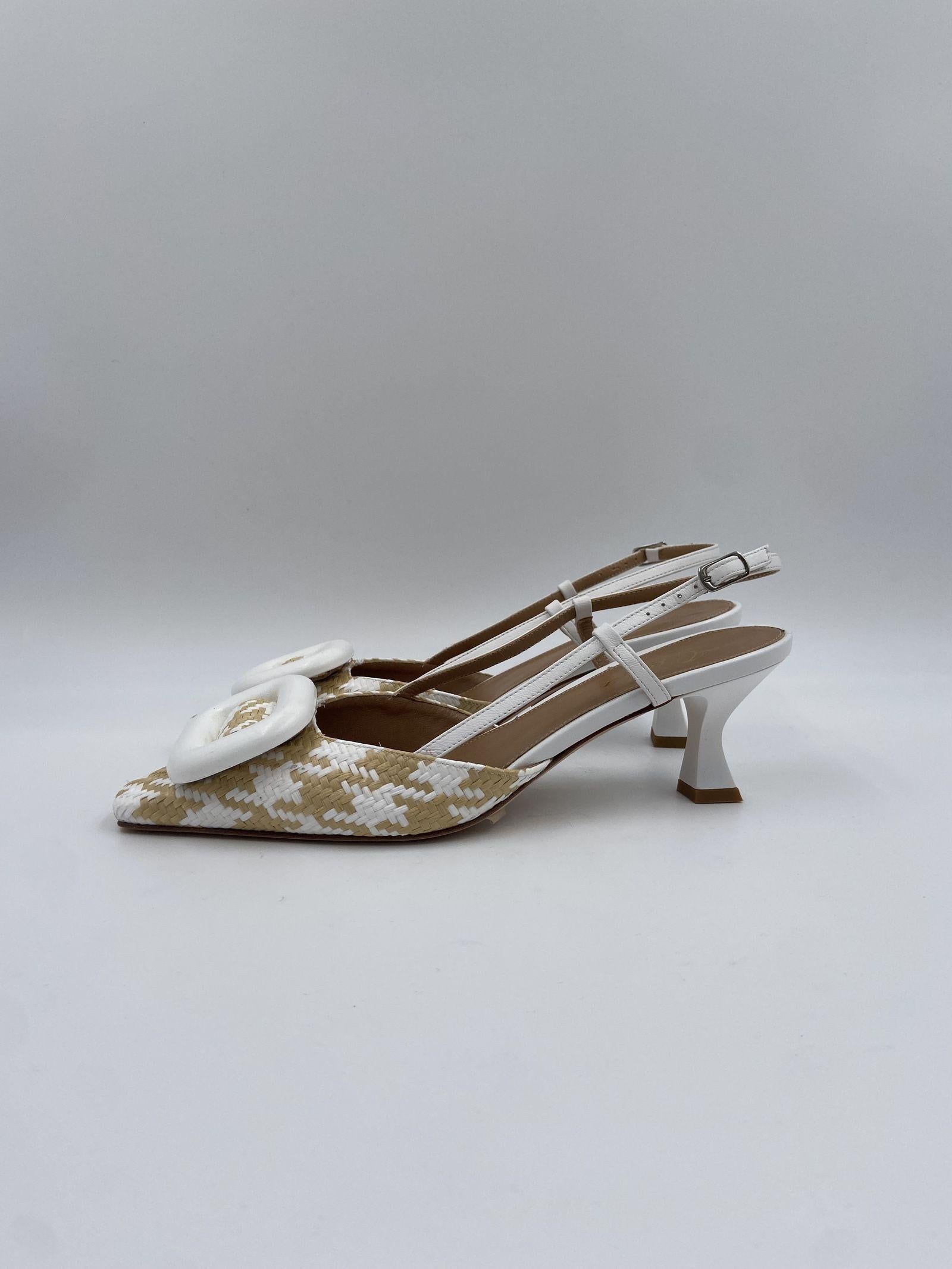 Slingback in rafia H2247 PANNA OFELIA 