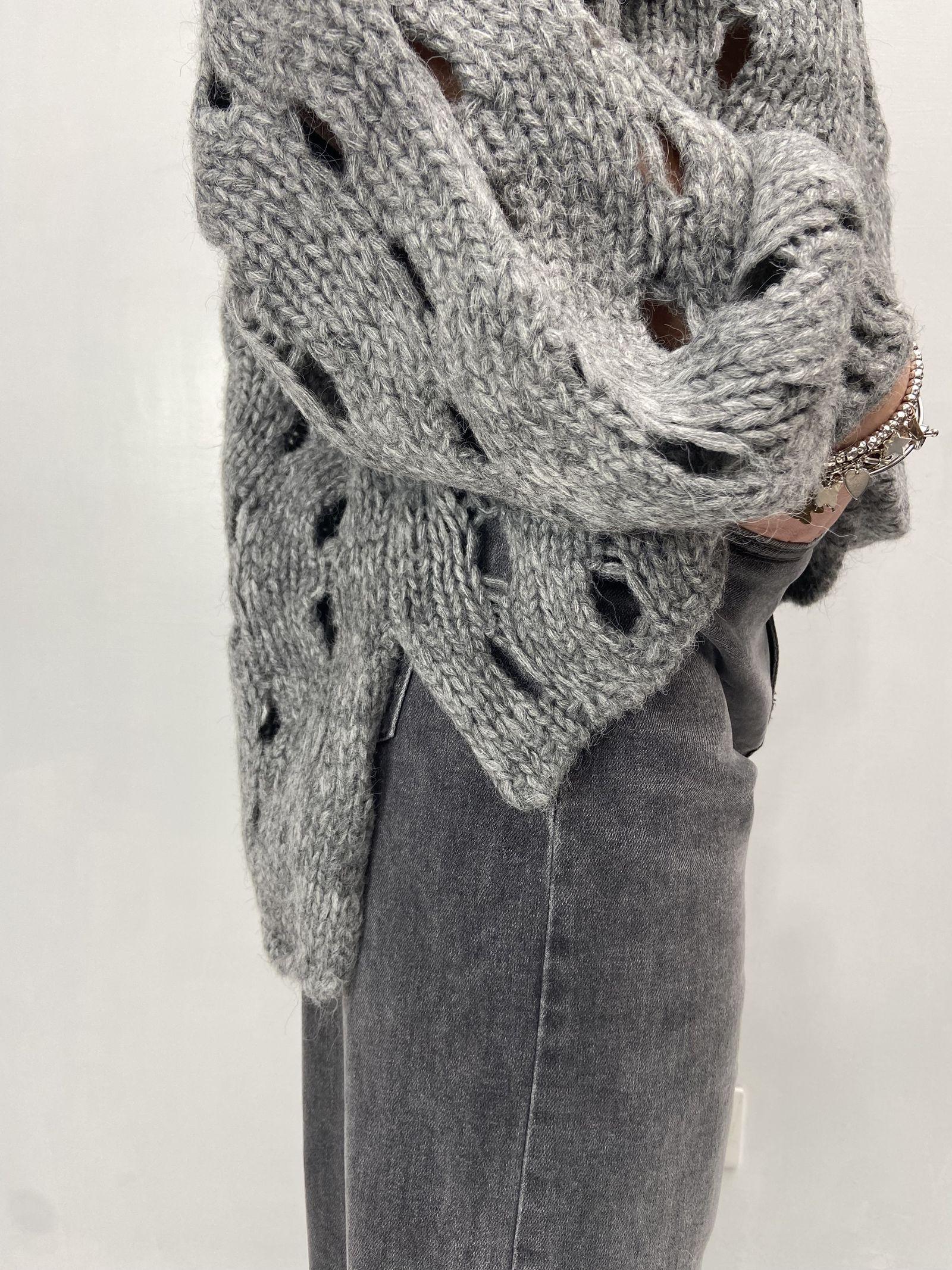 Maglia intrecciata JS376 GRIGIO OFELIA 