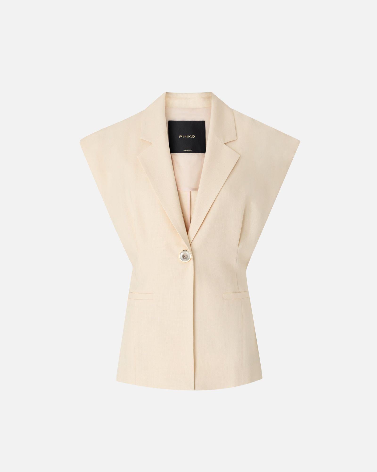 Giacca smanicata effetto rustico - Pinko 106509A2W6 C00 PINKO 