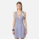 Abito con foulard gioiello - Elisabetta Franchi AB95762E2 019 ELISABETTA FRANCHI 