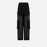 Pantalone cargo in georgette trasparente - Pinko 104751-A21F Z99 PINKO 