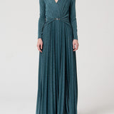 Abito maniche lunghe in lurex