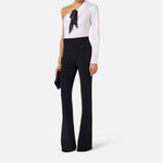 Pantalone in doppio crepe - Elisabetta Franchi PA16961E2 110 ELISABETTA FRANCHI 