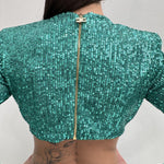 Completo due pezzi in paillettes - Elisabetta Franchi TG00227E2 P26 ELISABETTA FRANCHI 