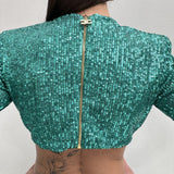 Completo due pezzi in paillettes - Elisabetta Franchi TG00227E2 P26 ELISABETTA FRANCHI 