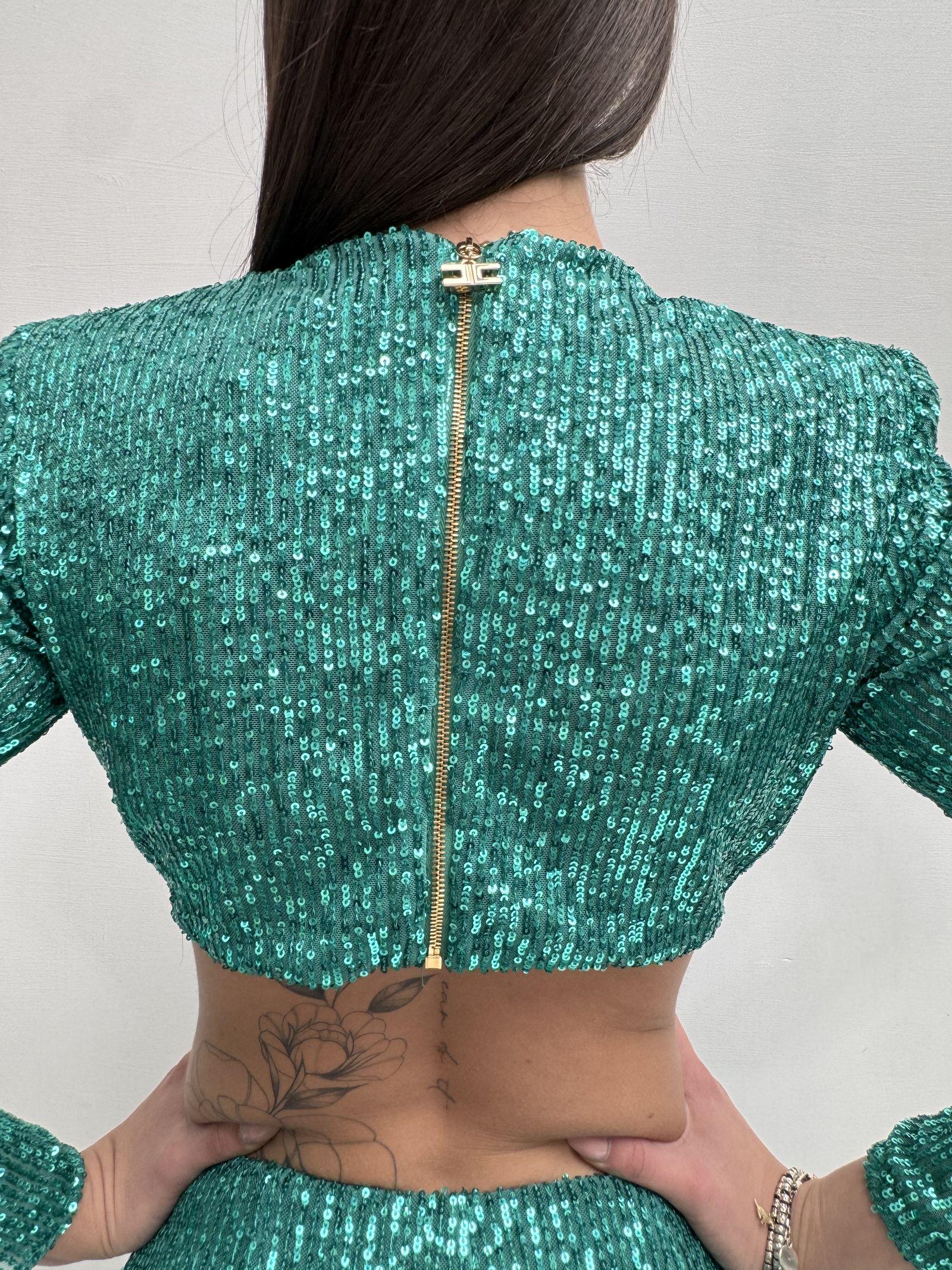 Completo due pezzi in paillettes - Elisabetta Franchi TG00227E2 P26 ELISABETTA FRANCHI 