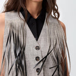 Gilet con frange - Pinko 106965A3AS ZZ2 PINKO 