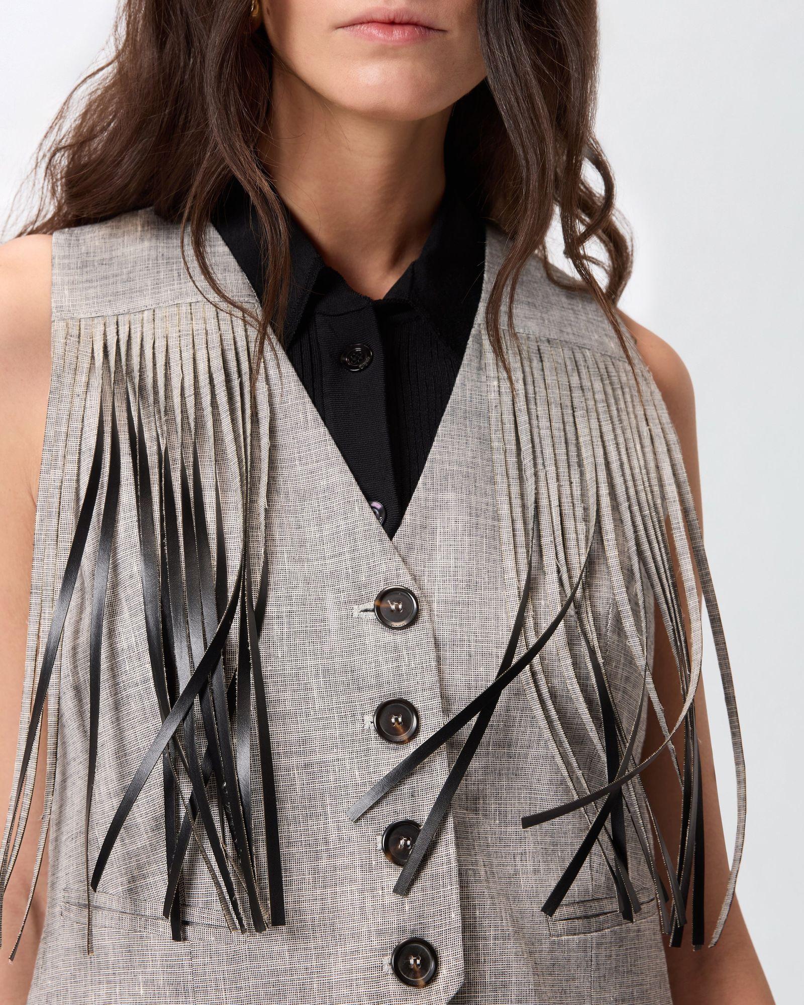 Gilet con frange - Pinko 106965A3AS ZZ2 PINKO 