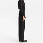 Pantaloni con tessuto sovrapposto EFW250183 NERO ELEH 