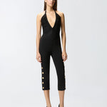 Leggings con bottoni metallici 105520A24C Z99 PINKO 