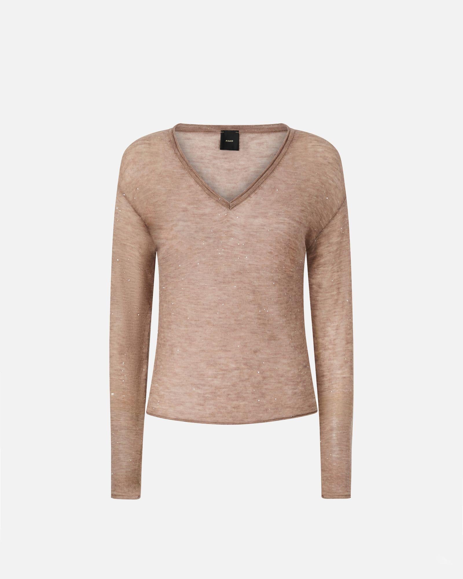 Maglia con paillettes 105400A2PM D23 PINKO 