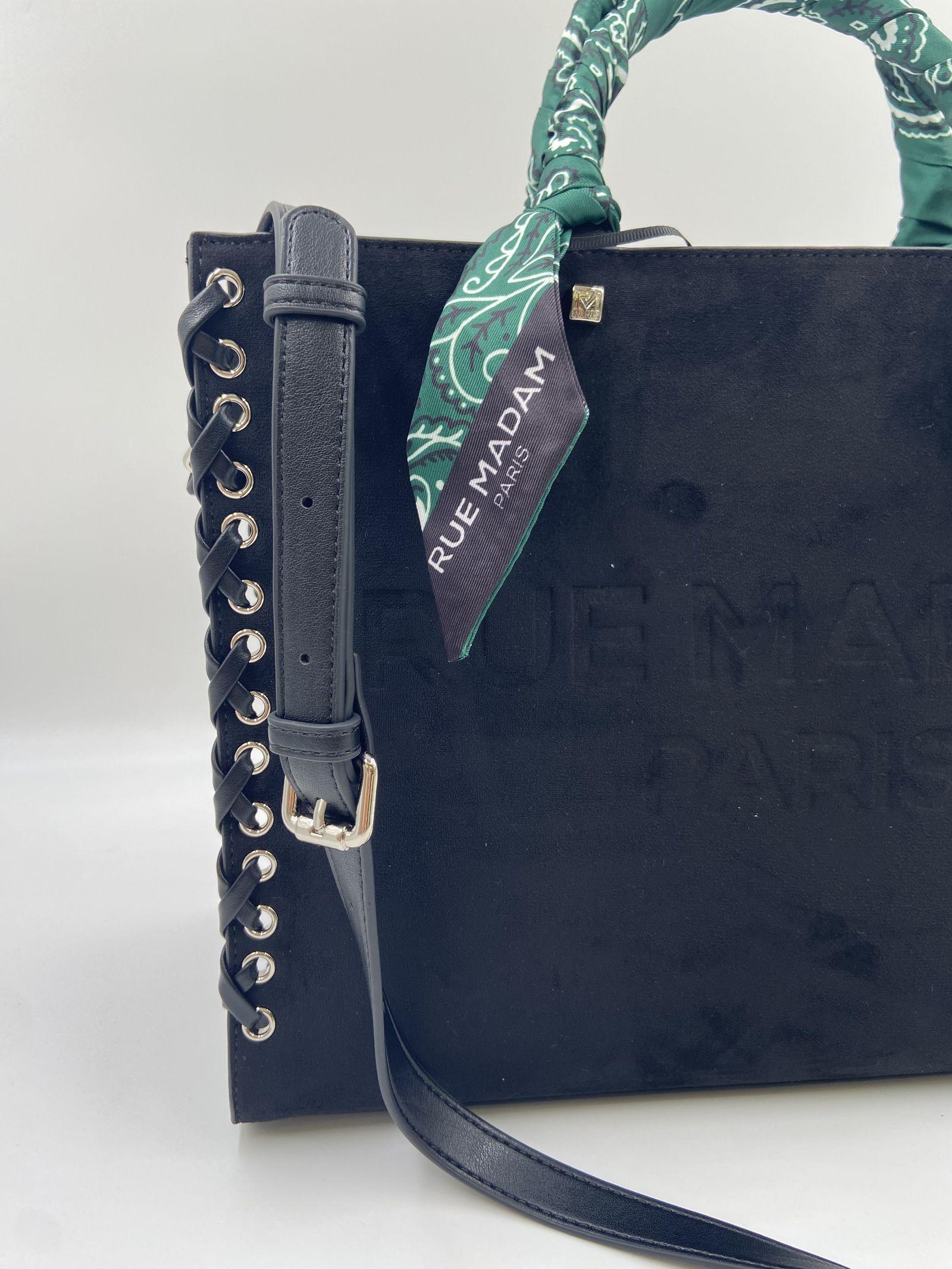 Borsa Apache nera 1481 NERO RUE MADAM PARIS 