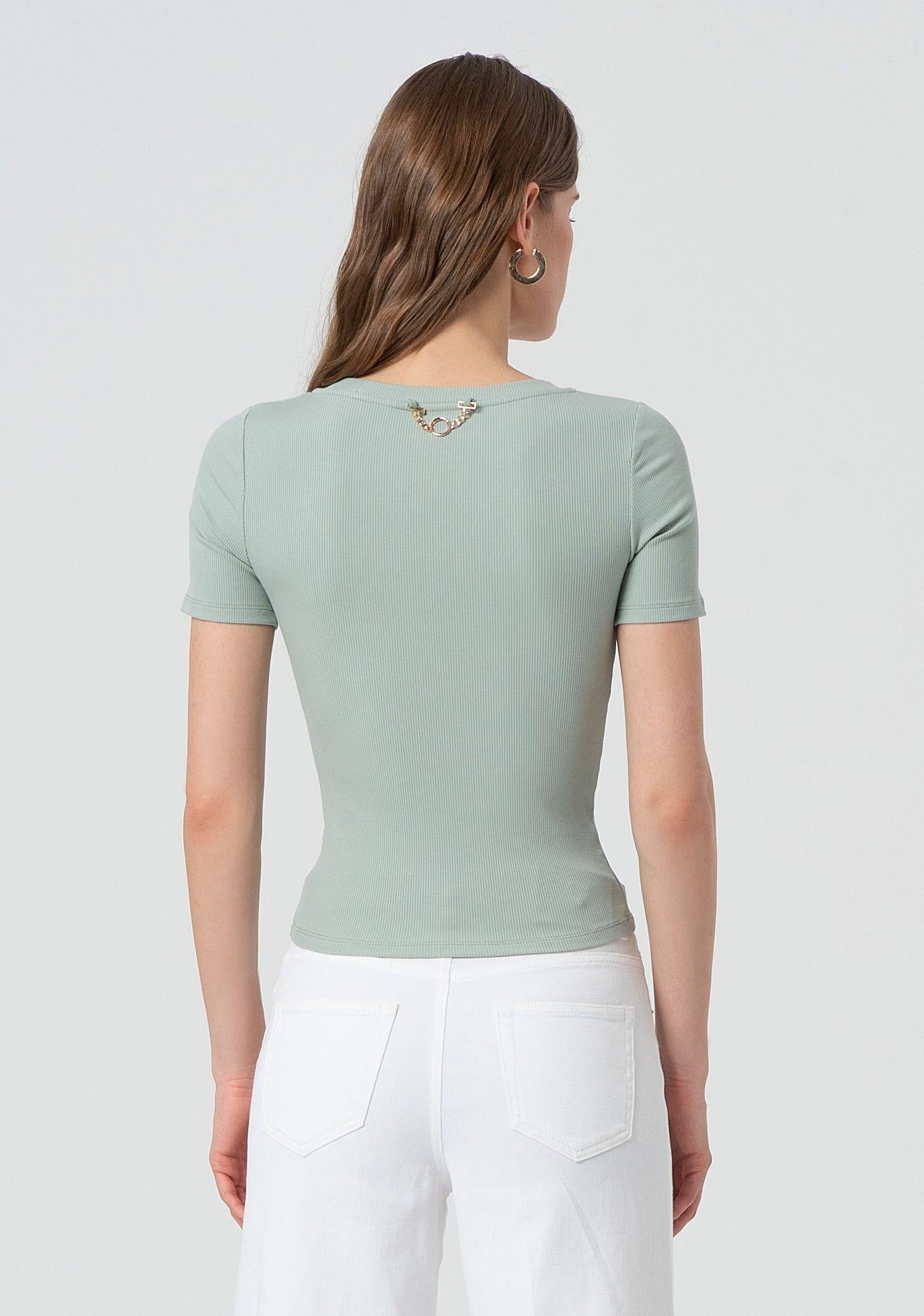 T-shirt slim girocollo FP25ST3013J40101 247 FRACOMINA 