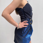 Abito monospalla con scollo a cuore - Elisabetta Franchi AB94197E2 805 ELISABETTA FRANCHI 