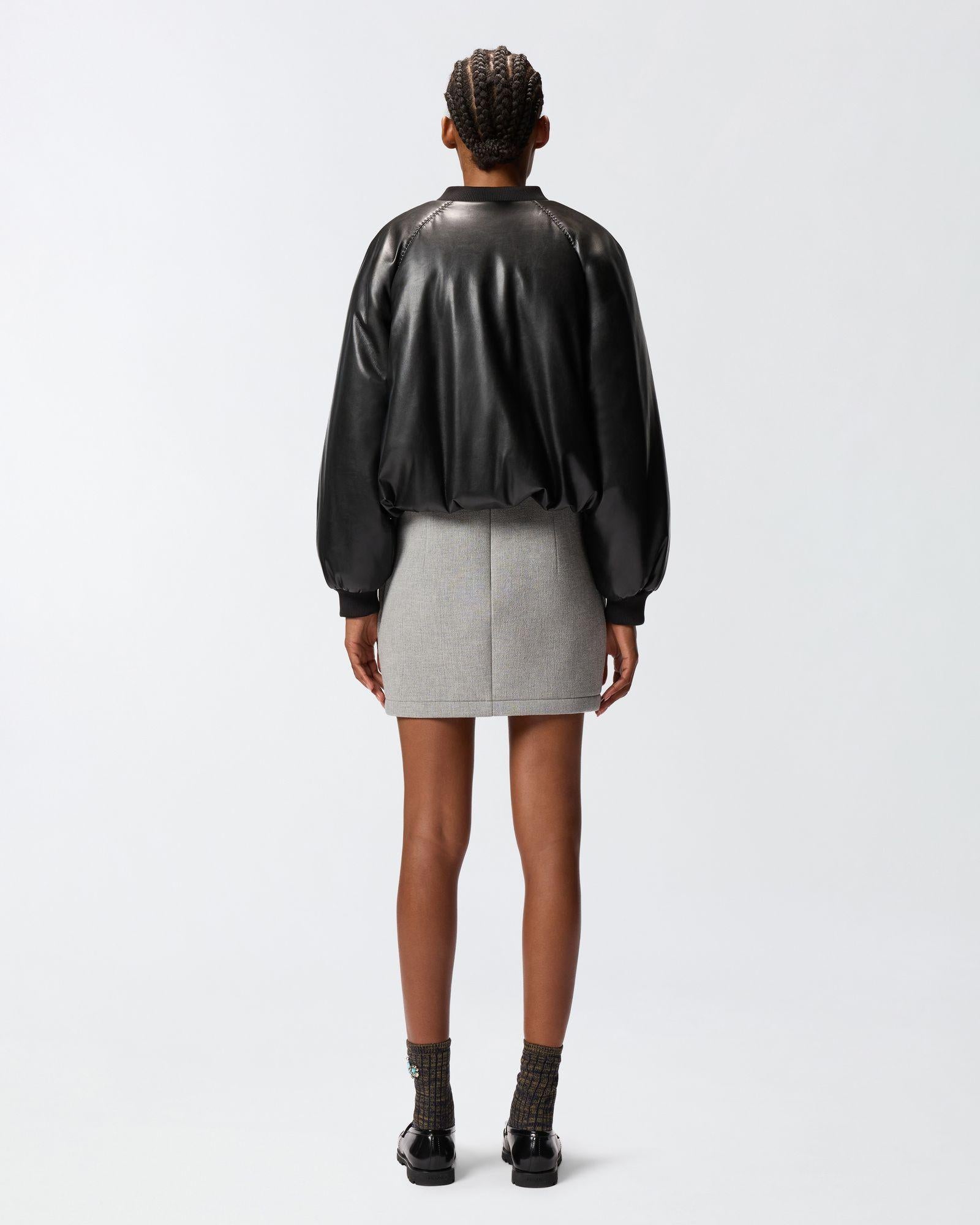 Bomber corto effetto pelle 105372A2P4 Z99 PINKO 