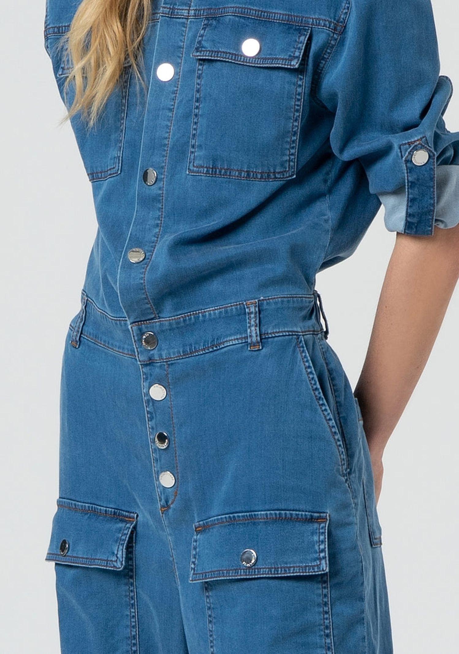 Tuta in denim maniche lunghe FP25SO2003D46302 258 FRACOMINA 
