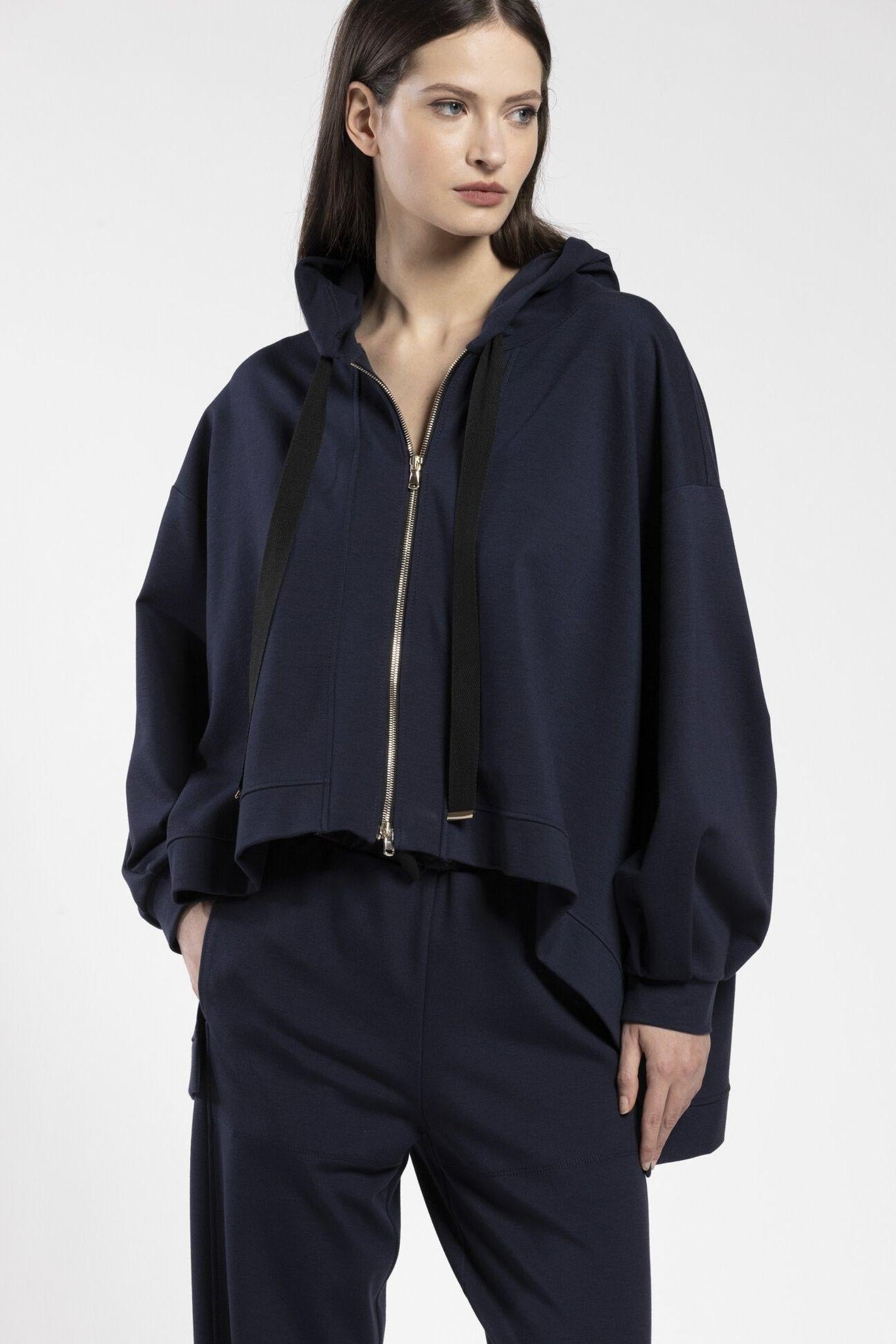 Felpa svasata con cappuccio - Carla G KAOT25D8 12 CARLA G. 