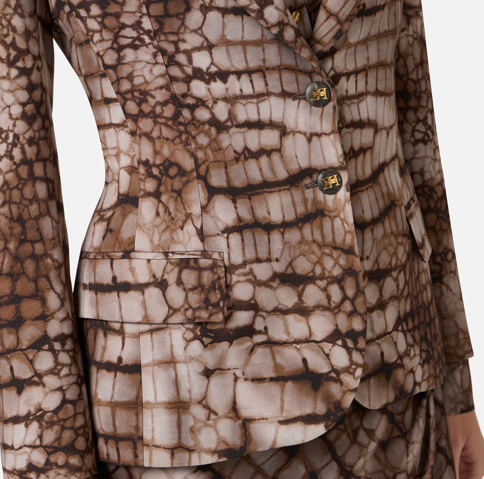 Giacca con stampa alligatore - Elisabetta Franchi GI20761E2 644 ELISABETTA FRANCHI 