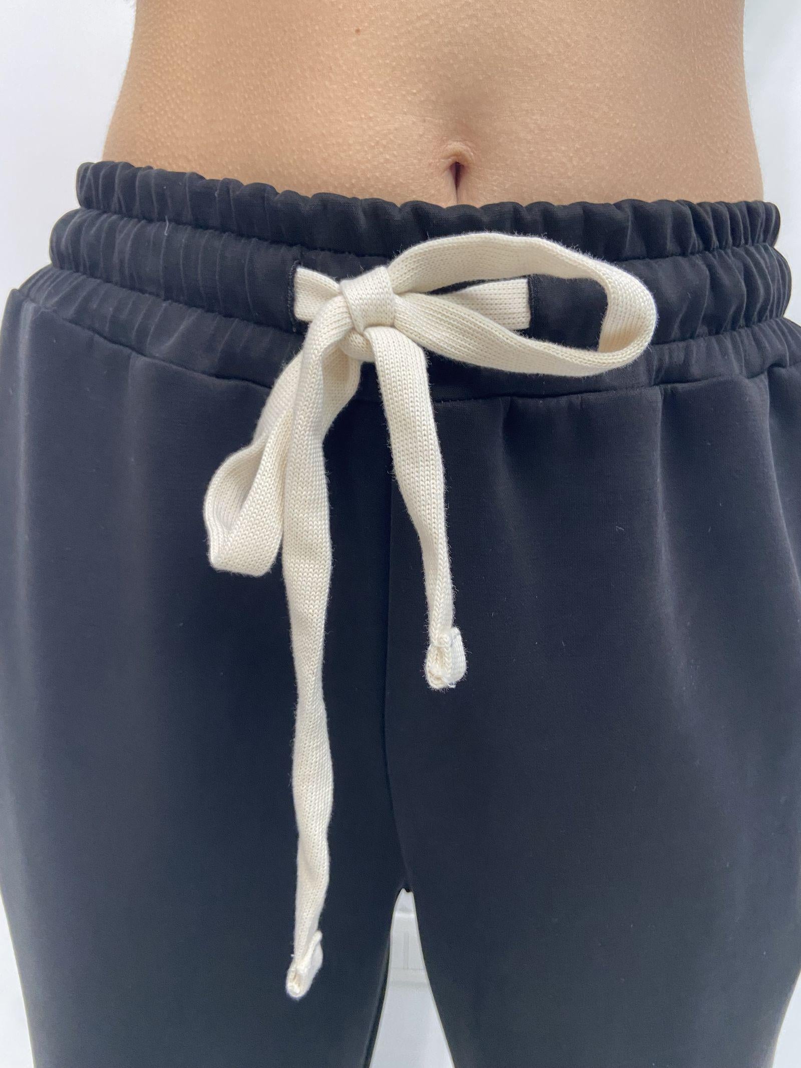 Pantalone gamba ampia Z6034 NERO OFELIA 