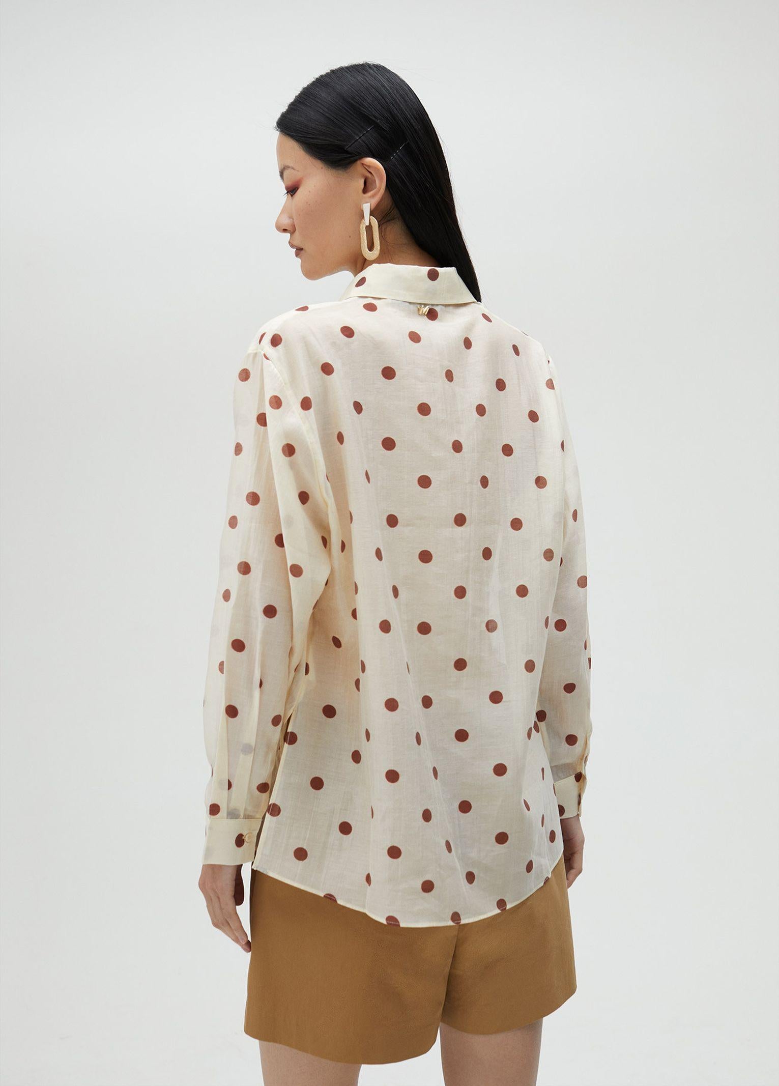 Camicia trasparente motivo pois MS2515026 001 MAITE 