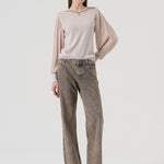 Jean flare con strass FR25WV2014D419R9 357 FRACOMINA 