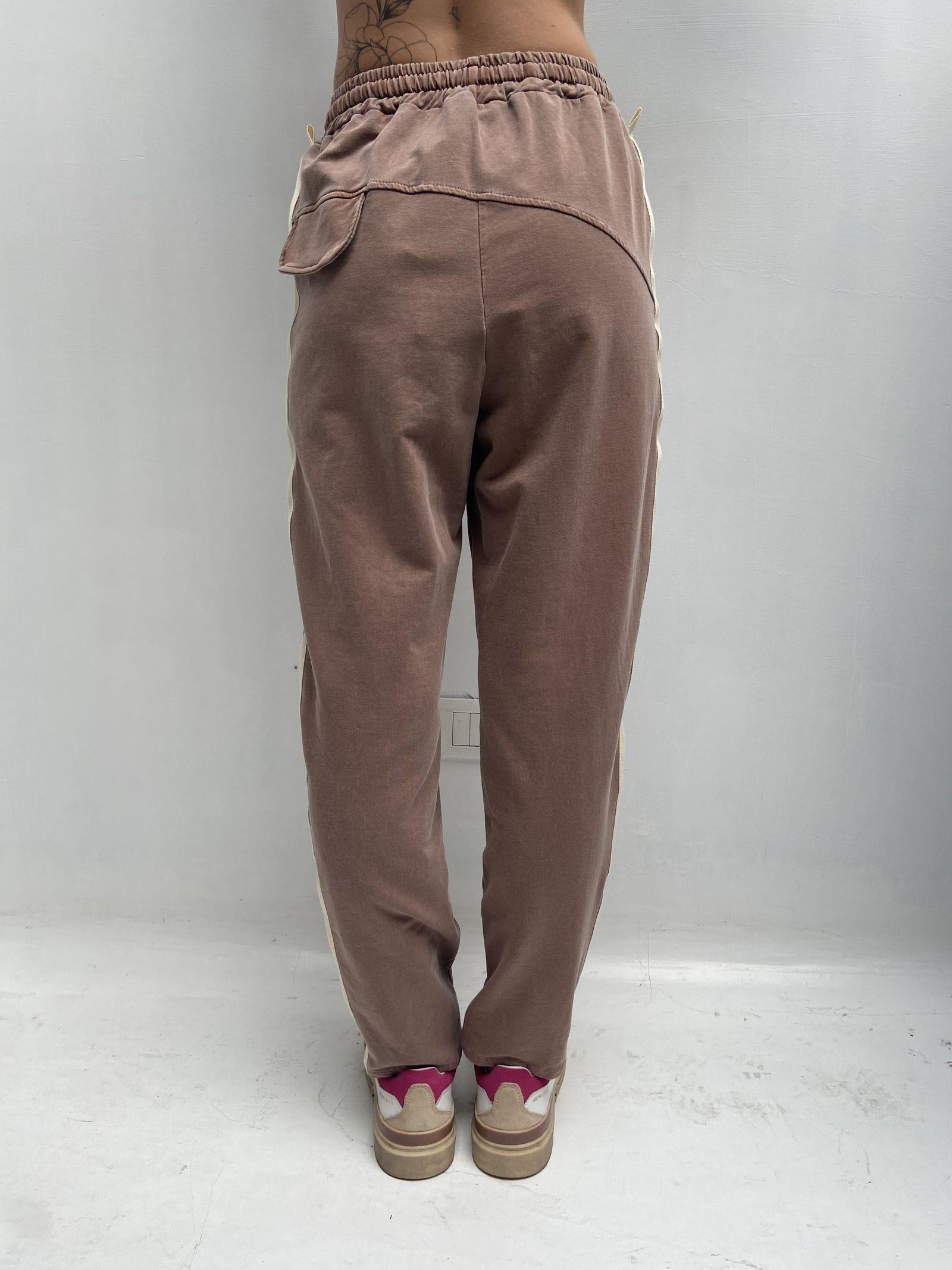 Pantalone con banda laterale 2558 CIOCCOLATO OFELIA 