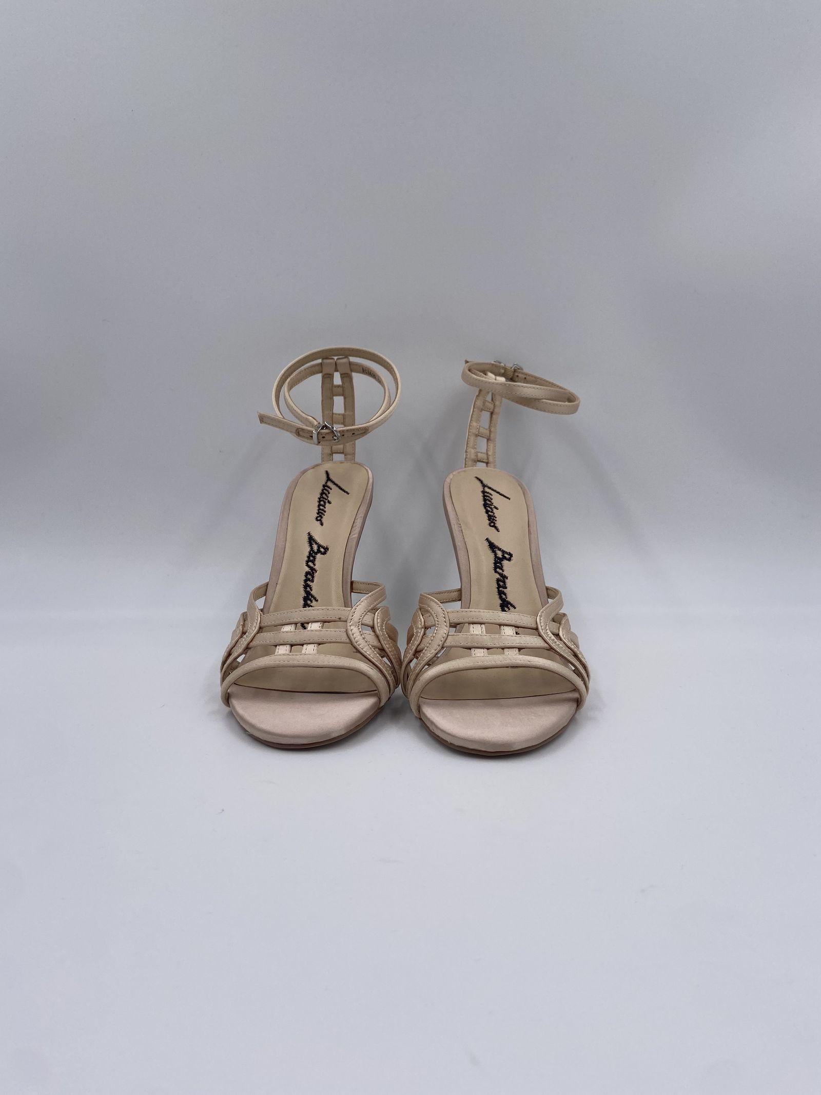 Sandalo tacco strass RG362 FUMO LUCIANO BARACHINI 