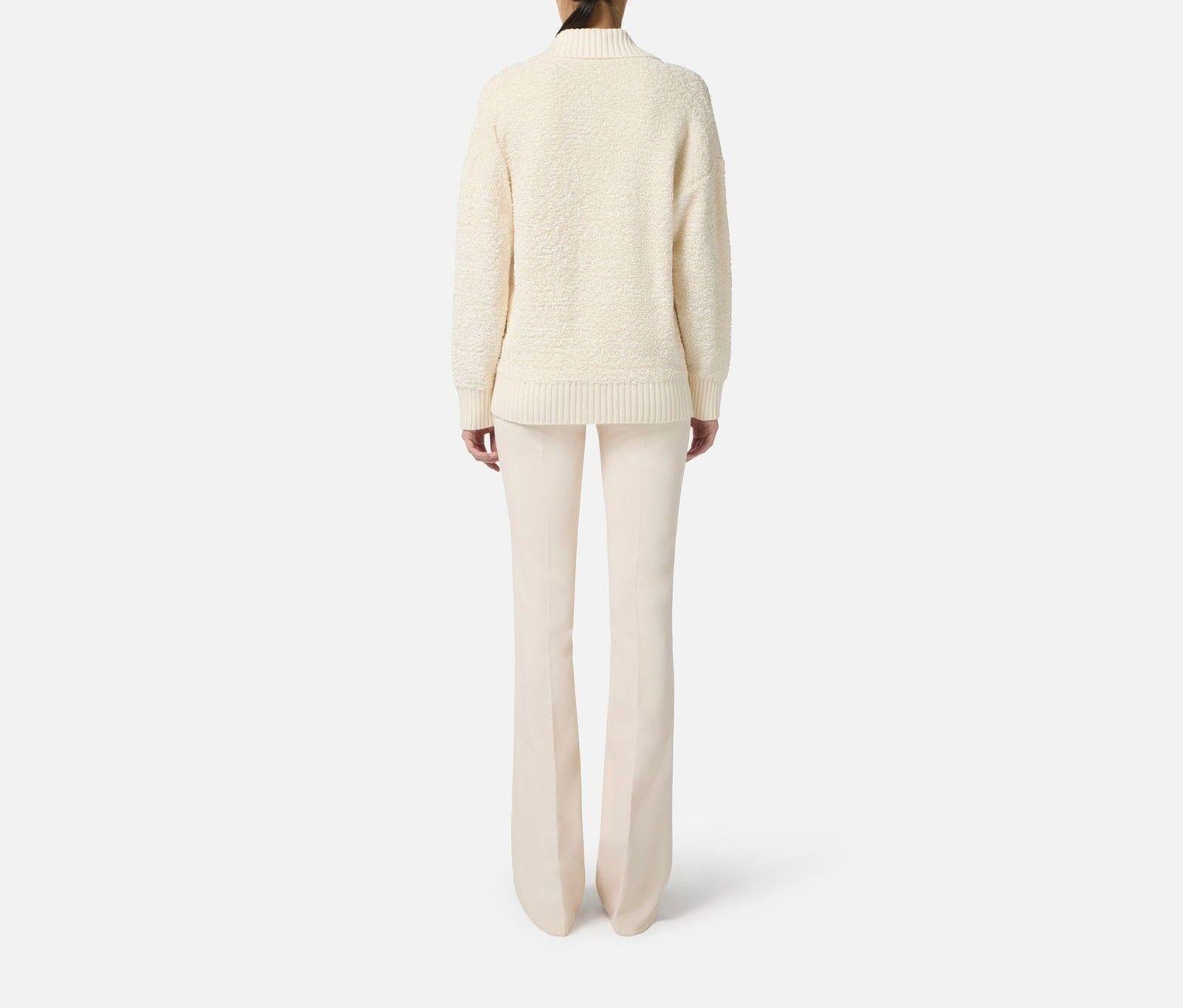 Cardigan in ciniglia bouclè - Elisabetta Franchi MK44S57E2 DZ9 ELISABETTA FRANCHI 