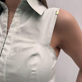 Camicia crop con gancetti - Elisabetta Franchi CA01841E1 BV9 ELISABETTA FRANCHI 