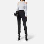 Pantalone con zip - Elisabetta Franchi PA10856E2 110 ELISABETTA FRANCHI 