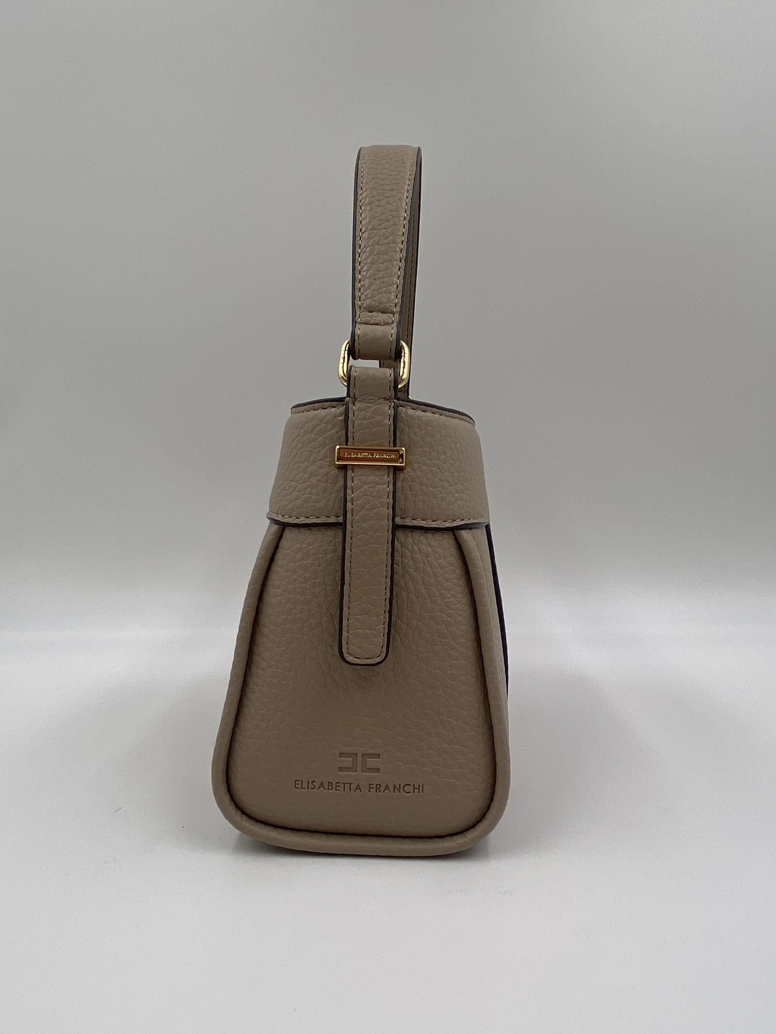 Borsa tote piccola con logo - Elisabetta Franchi BS06A51E2 DC4 ELISABETTA FRANCHI 