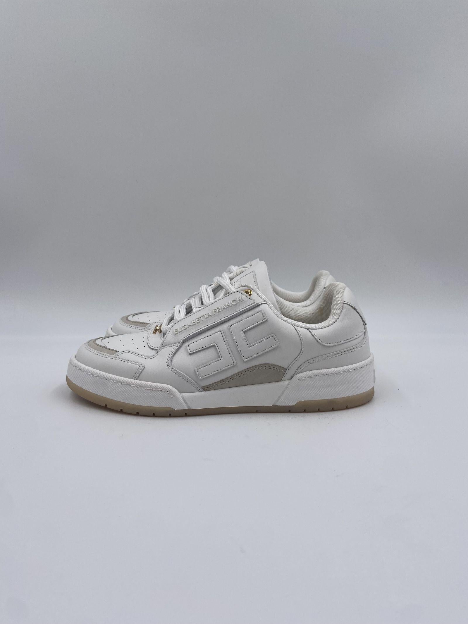 Sneakers in pelle con logo SA28G41E2 360 ELISABETTA FRANCHI 