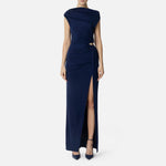 Abito Red Carpet in jersey asimmetrico - Elisabetta Franchi ABR0551E2 DC8 ELISABETTA FRANCHI 