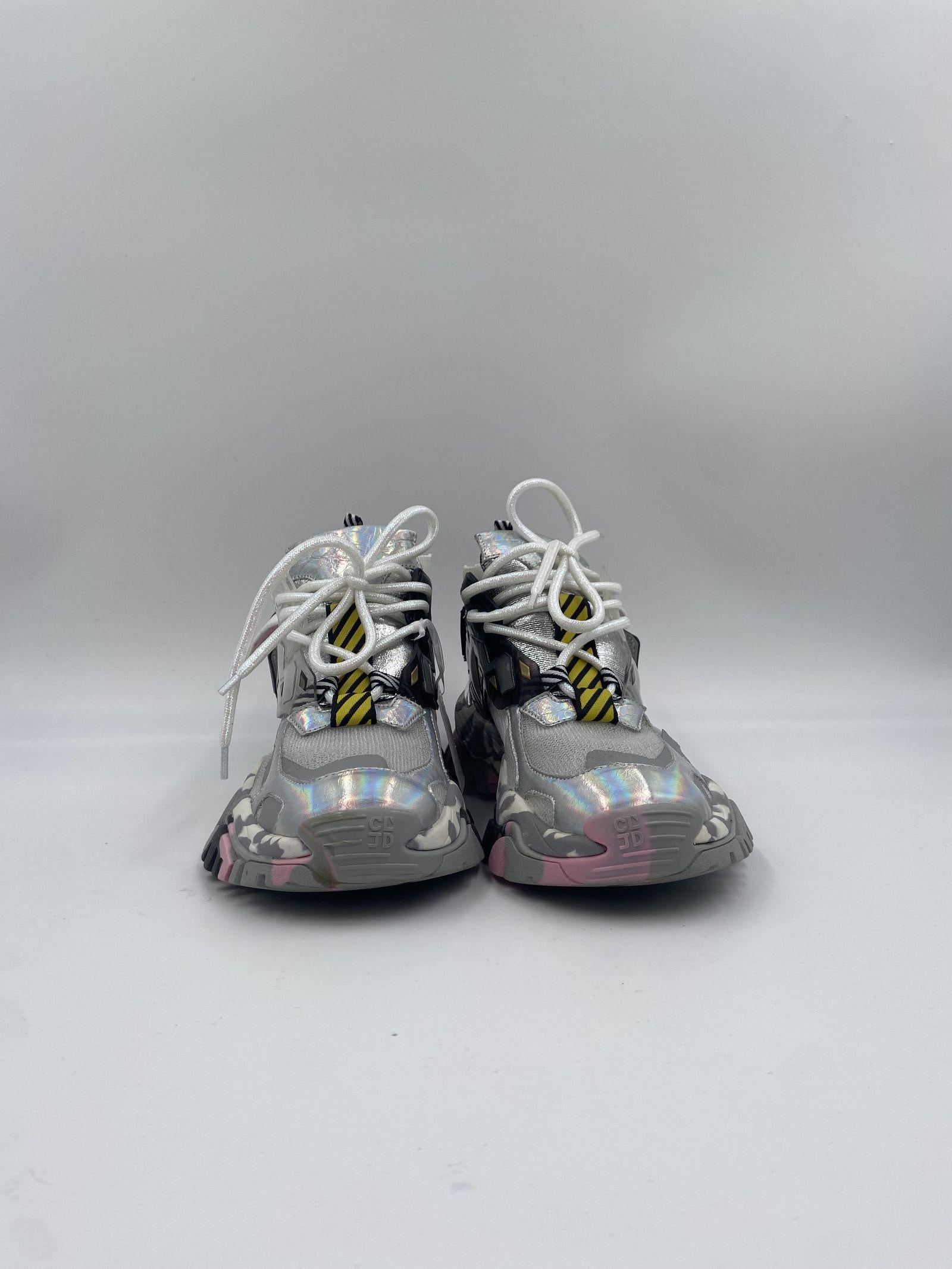 Sneakers grigio rosa e bianco F0331033 BIANCOGRIGIO CLJD 
