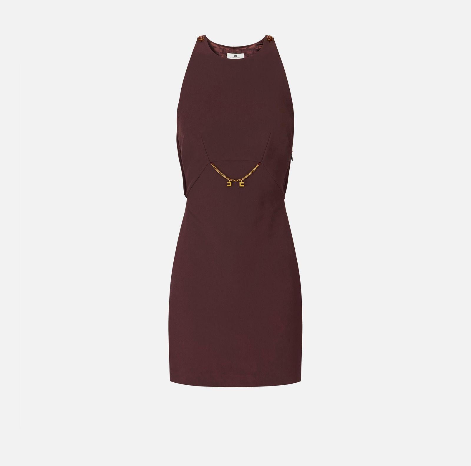Abito in crèpe e georgette AB80856E2 EA4 ELISABETTA FRANCHI 