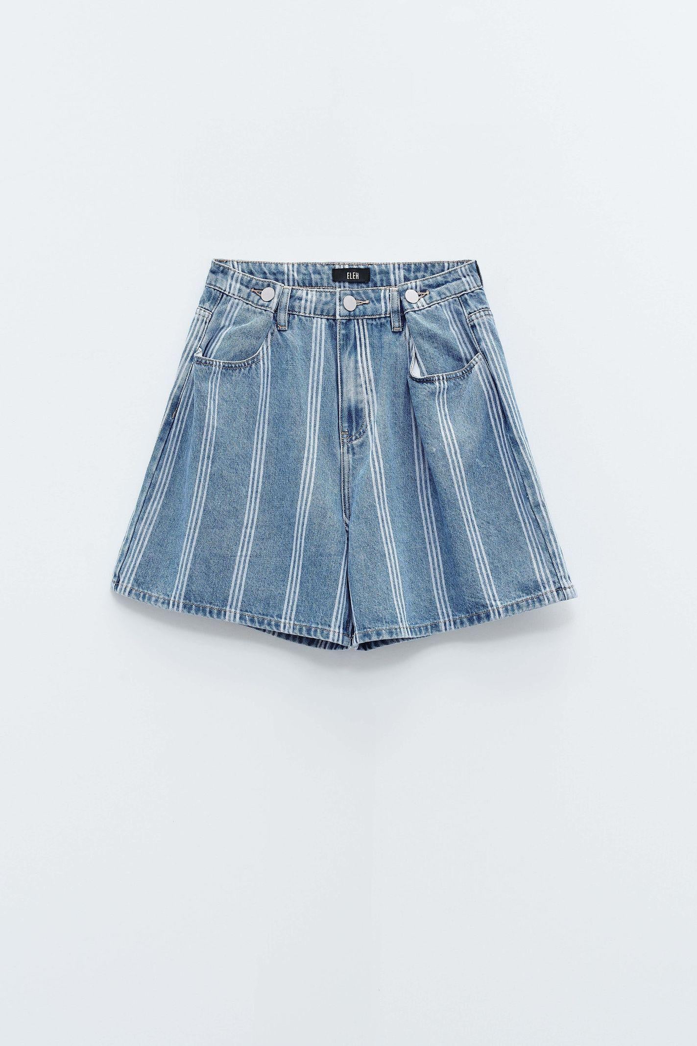 Shorts in denim EL030 BLU ELEH 