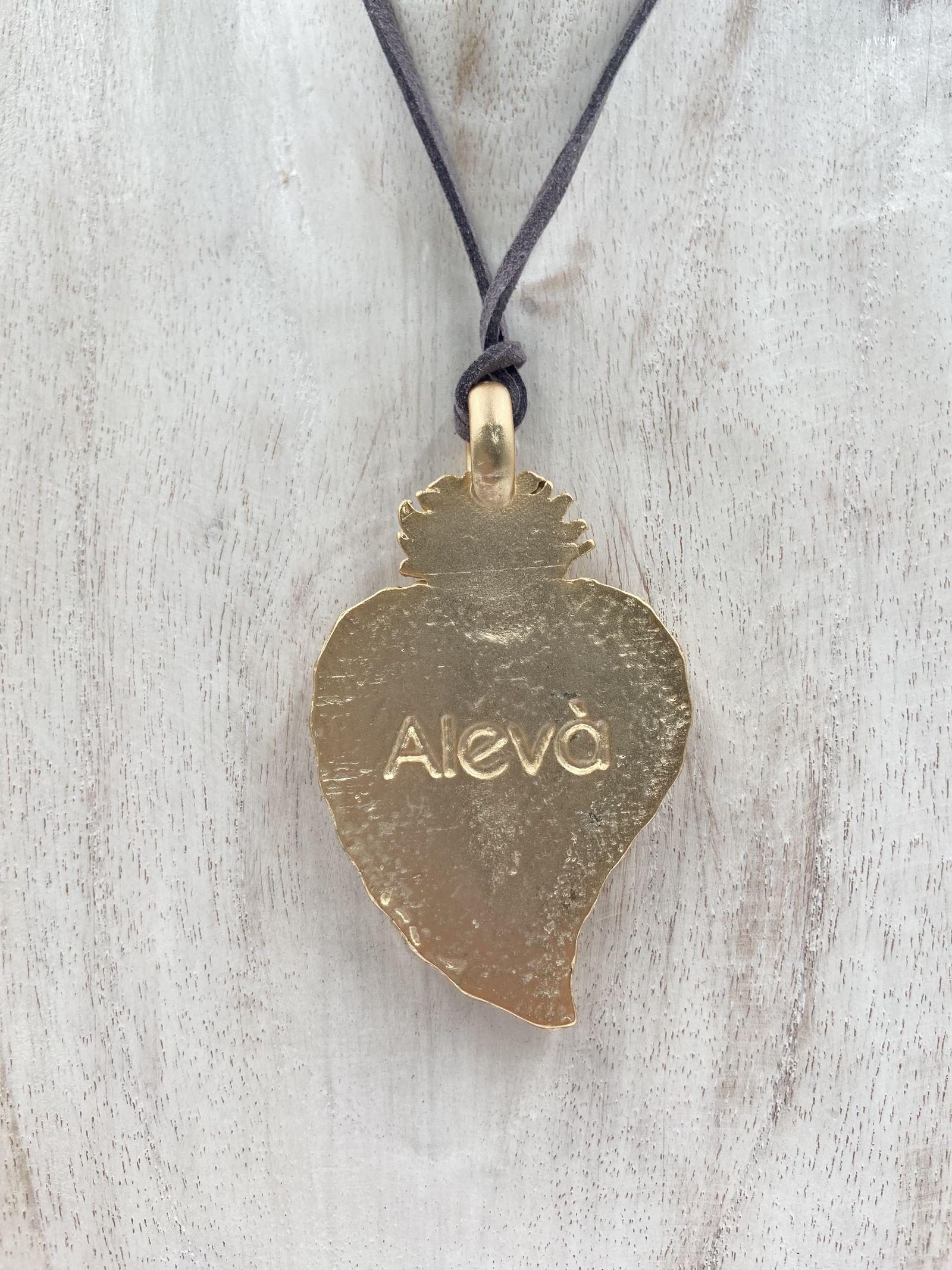 Ciondolo Cuore Sacro - Alevà CUORESACRO GRIGIOORO ALEVA' 