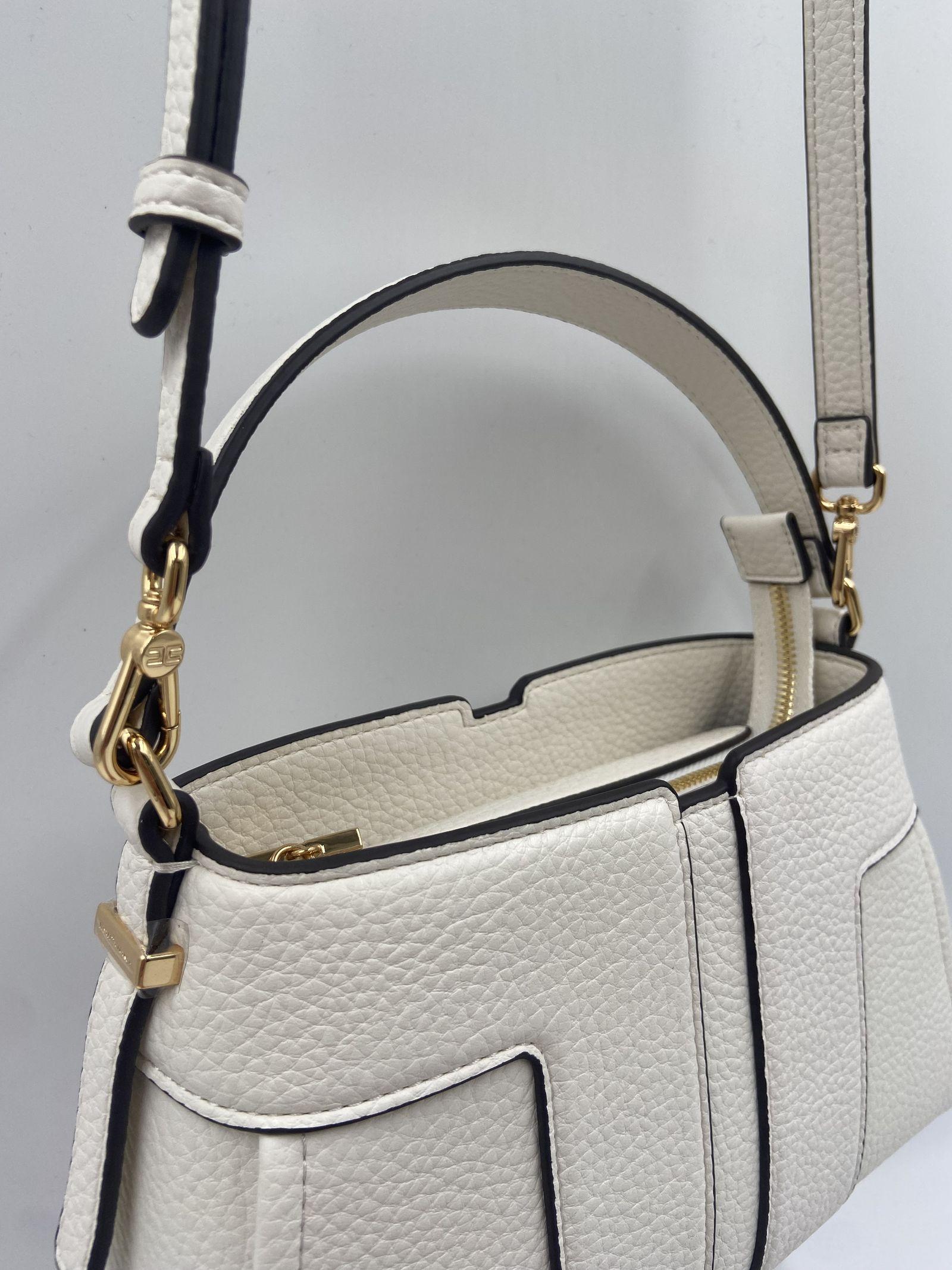 Borsa tote piccola con logo - Elisabetta Franchi BS06A51E2 360 ELISABETTA FRANCHI 