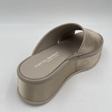 Sandalo zeppa satin