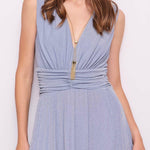 Abito lungo plissè con spacco laterale 511FD14005 51104301 GAUDI' 